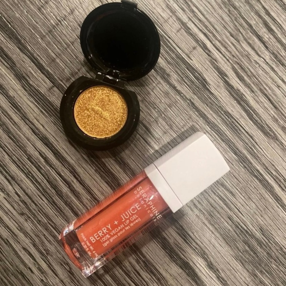 *New unused* Mini nomad eyeshadow and travel size seraphine botanicals lip gloss